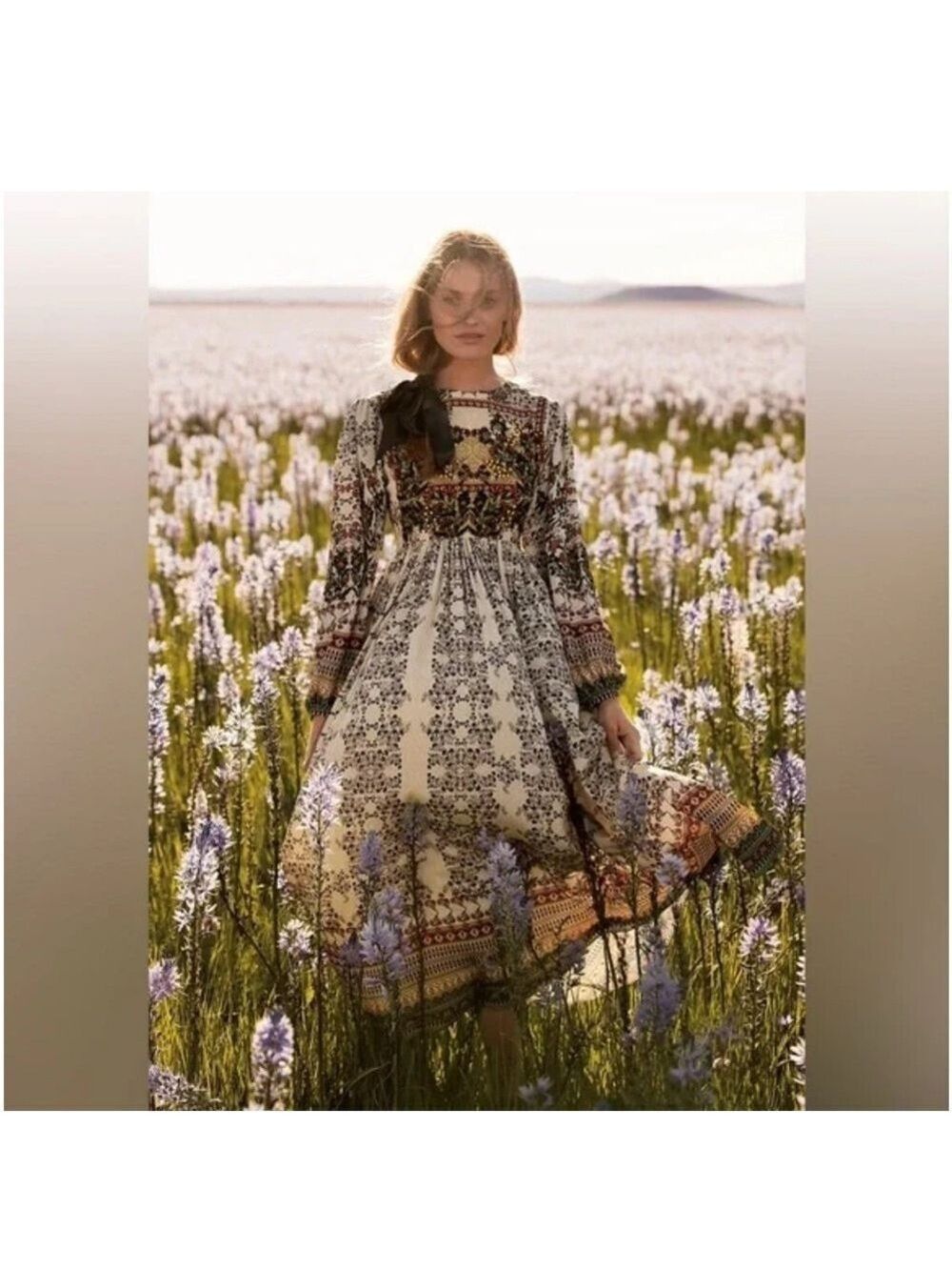 Bhanuni by Jyoti for Anthropologie Far Fields Embellished Midi Dress – Size 4 - Picture 1 of 10